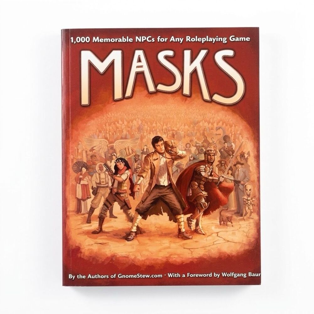 Masks 1000 Memorable NPCs for Any Roleplaying Game Hardcover Gnome Stew RPG